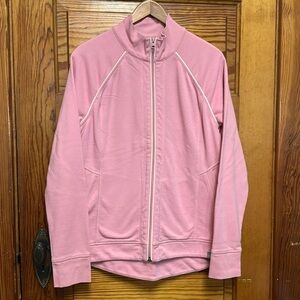 Talbots track jacket size Large Dusty Pink